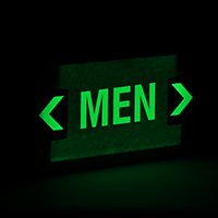 Men, LED Exit Sign with Battery Backup
