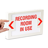 Recording Room In Use Exit Sign with Battery
