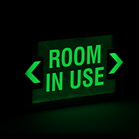 Room In Use LED Exit Sign with Battery Backup
