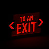 To An Exit LED Exit Sign with Battery Backup