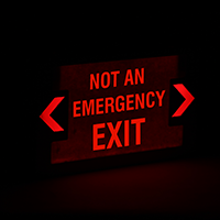Not An Emergency LED Exit Sign with Battery Backup
