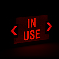 In Use LED Exit Sign with Battery Backup