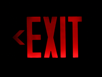 Universal LED Exit Sign with Battery Backup