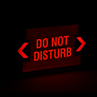 Do Not Disturb LED Exit Sign with Battery Backup