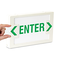 Enter LED Exit Sign with Battery Backup