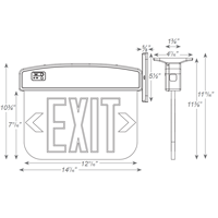 Edge-Lit Thermoplastic LED Exit Sign
