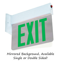 Custom message sign: Custom edge-lit exit sign