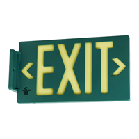 Green Molded Photoluminescent Exit Sign