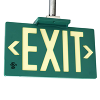 Green Molded Photoluminescent Exit Sign
