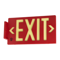 Red  Molded Photoluminescent Exit Sign