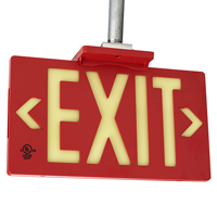 Red  Molded Photoluminescent Exit Sign