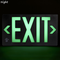 Black  Molded Photoluminescent Exit Sign