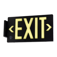 Black  Molded Photoluminescent Exit Sign