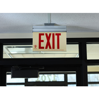 Red Arcylic Photoluminescent Exit Sign