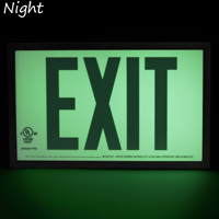 Photoluminescent  Framed Green Acrylic Exit Sign