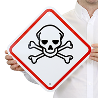 GHS Skull & Crossbones Toxic Pictogram ISO Sign