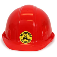 Authorized Fork Lift Driver Hard Hat Labels