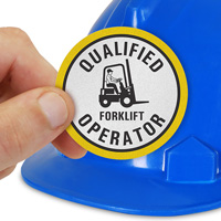 Qualified Operator Hard Hat Labels