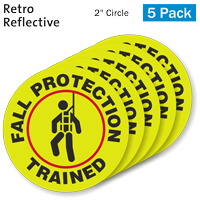 Fall Protection Trained Hard Hat Label