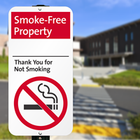 Smoke-Free Property Thank You For Not Smoking Sign