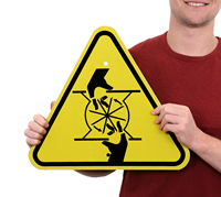 ISO Pinch Point Symbol General Hazard Sign