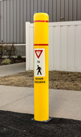 Flex Bollard Post with Pedestrian Crossing Symbol