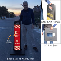 Exit Only No Re-Entry Lotboss Portable Sign Kit