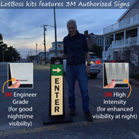 Enter With Arrow Lotboss Portable Sign Kit