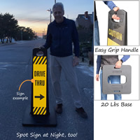 Drive Thru Lotboss Portable Sign Kit With Arrow