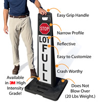 Lot Full And Enter Two-Sided Lotboss Portable Sign Kit