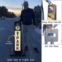 Park And Slow Double Sided Lotboss Portable Sign Kit