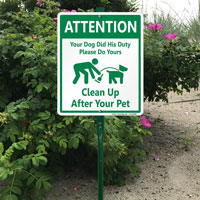 Dog Poop Sign with Graphic