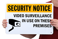 Security Notice Video Surveillance Security Sign