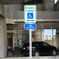 Van Accessible Reflective Aluminum ADA Handicapped Sign