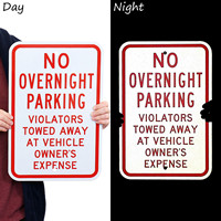 No Parking Violators Towed Away at Vehicle Owner's Expense Sign