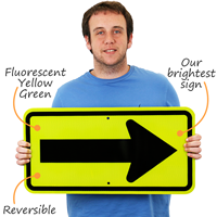 Left or Right Arrow Traffic Sign