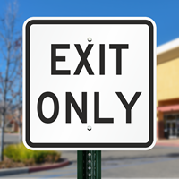 EXIT ONLY Aluminum Parking Sign
