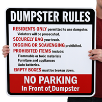 Dumpster Violators Prosecuted Sign