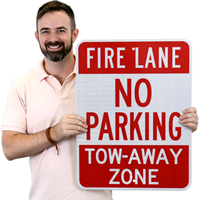 Fire Lane No Parking Tow Sign