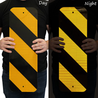 Yellow Black Object Marker Sign