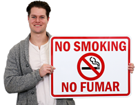 No Smoking Fumar Sign