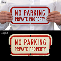 Reflective Aluminum No Parking Private Property Sign