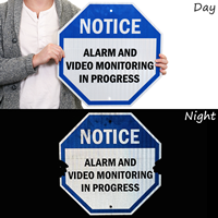 Notice: Alarm and Video Surveillance in progress sign