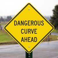 Dangerous Curve Ahead Sign