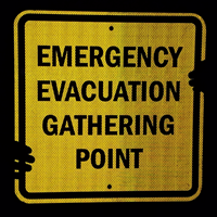 Emergency Evacuation Gathering Point Sign