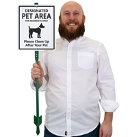 Clean Up After Your Pet with Graphic Sign
