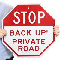 STOP: Private Road Sign