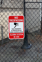 No Trespassing & Video Surveillance Sign (with Graphic)