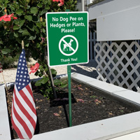No Dog Pee On Hedges, Plants LawnBoss™ Signs