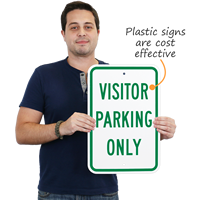 Plastic VISITOR PARKING ONLY Sign